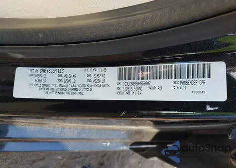 2009 Chrysler Sebring Limited z USA, uszkodzony, nr VIN 1C3LC66B59N550007